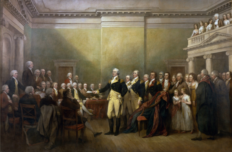 General George Washington Resigning His Commission,