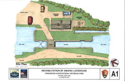 canal trust swains lockhouse rendering map