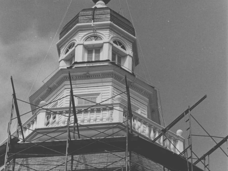 Maryland State House dome under restoration, 1979