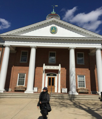 Diane at the Caroline County Courthouse, 2017.