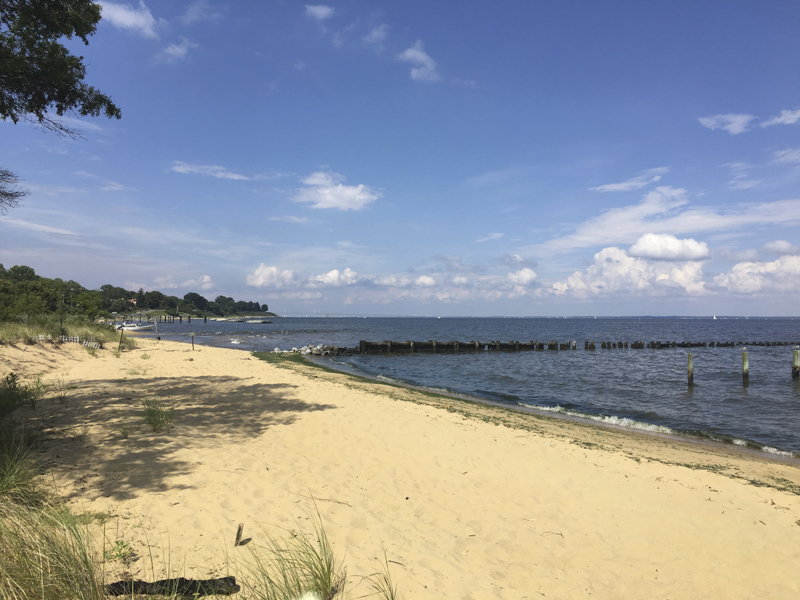 View of the Chesapeake from Highland Beach, 2017.