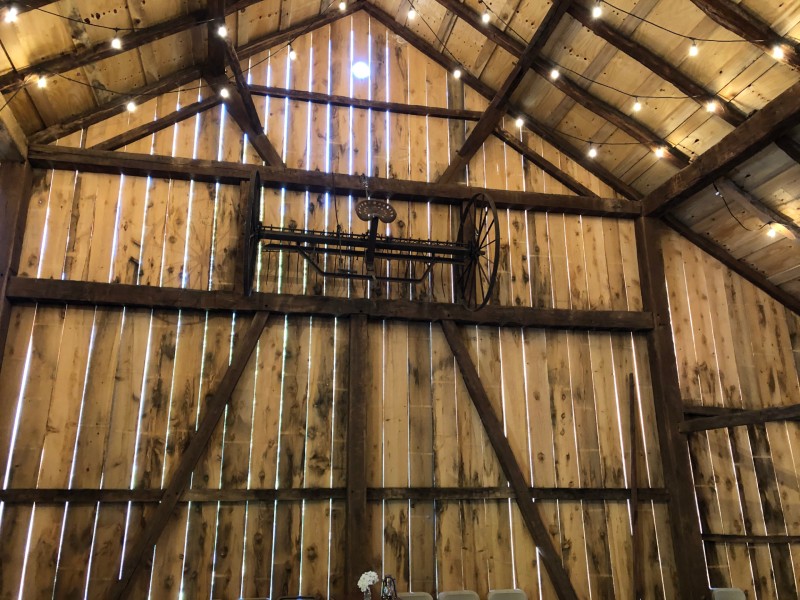 Interior view of restored Evergreen Barn. Photo by Evergreen Heritage Center.