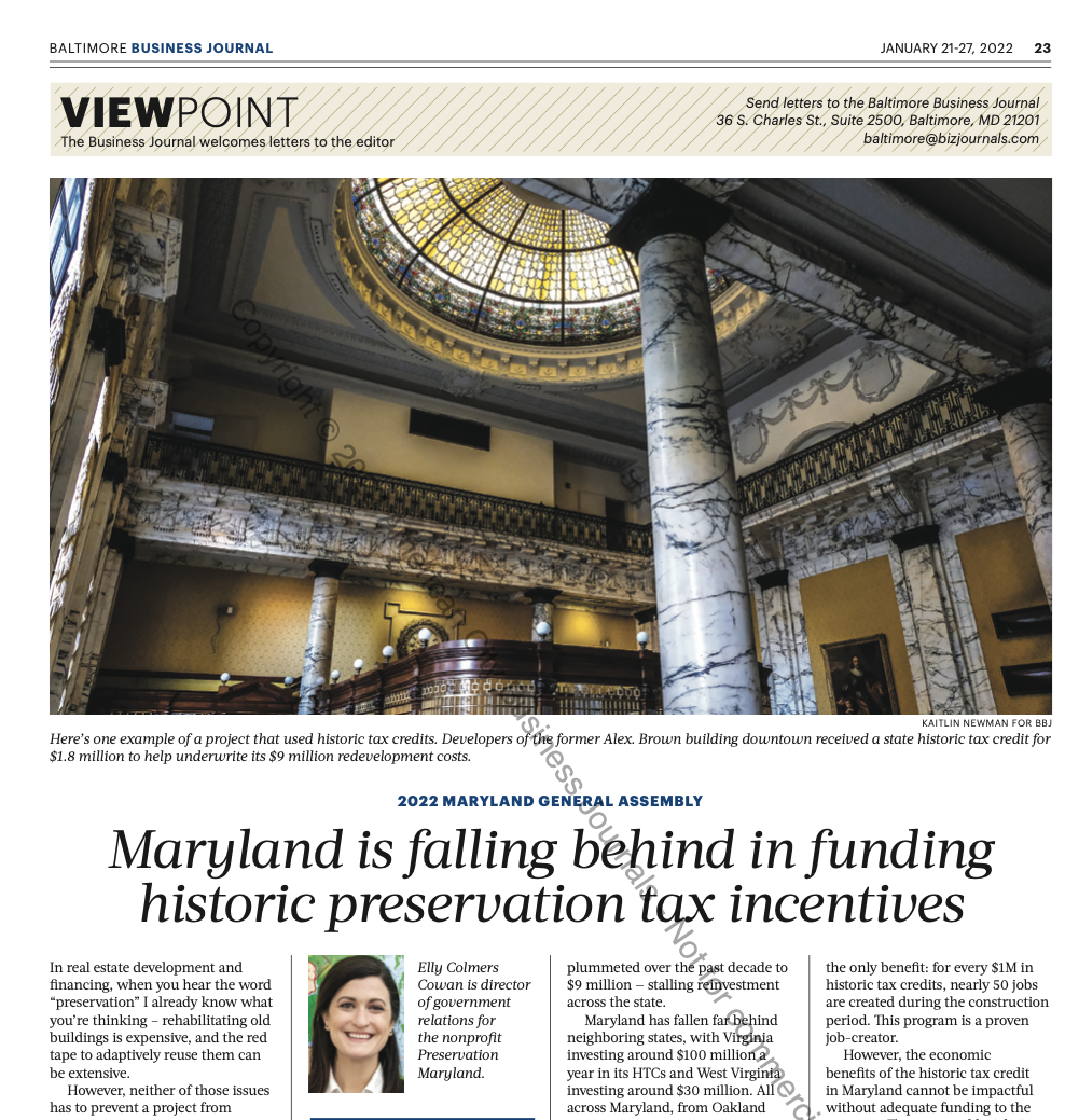 preservation-maryland-in-print-advocating-for-increased-funding-for